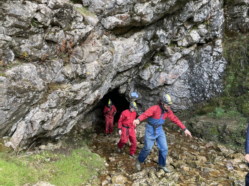 Cohort 2 PhDs take part in caving team building activity